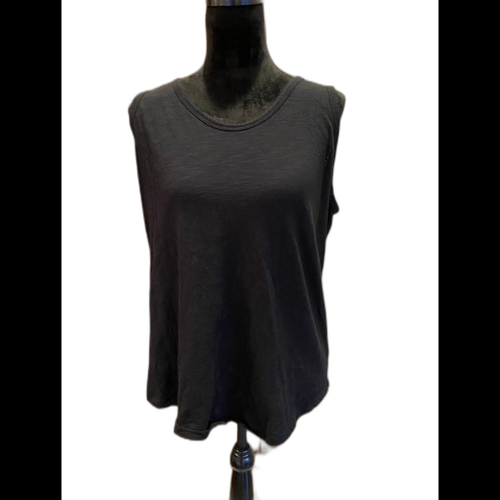 Old Navy Blouse Tank Top‎ Plus Size XL Black Sleeveless Stretchy  Keyhole Back